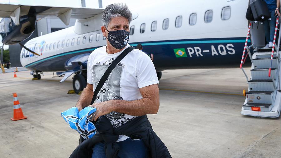 Voo do Grêmio chegou a Porto Alegre já com pista do aeroporto fechada para reformas - Lucas Uebel/Grêmio FBPA
