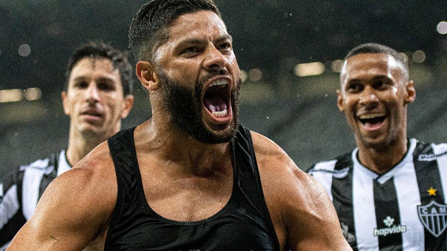 Hulk esbraveja e celebra ao garantir a vitória do Atlético-MG nos acréscimos contra o Athletic, pelo Mineiro 2022 - Alessandra Torres/Alessandra Torres/AGIF