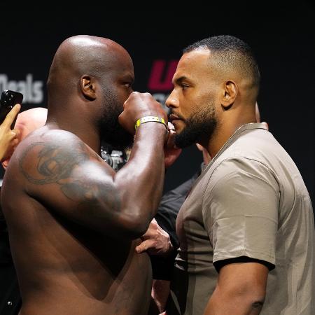 Derrick Lewis e Rodrigo Nascimento (À dir.) na encarada antes do UFC St. Louis