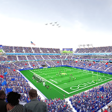 Projeto interno do novo Camping World Stadium, em Orlando (EUA)