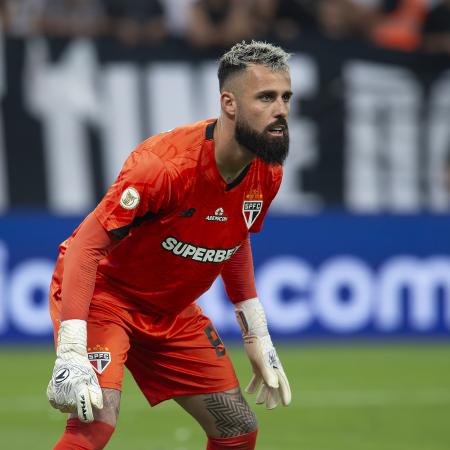 Jandrei, do São Paulo, durante partida contra o Corinthians