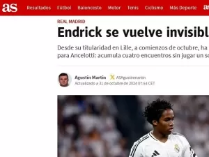 'Invisível'. Jornal espanhol relata sumiço de Endrick no Real Madrid