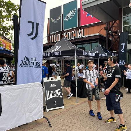 Juventus montou sua fan zone em frente ao Lincoln Financial Field, na Filadélfia Juventus montou sua fan zone em frente ao Lincoln Financial Field, na Filadélfia