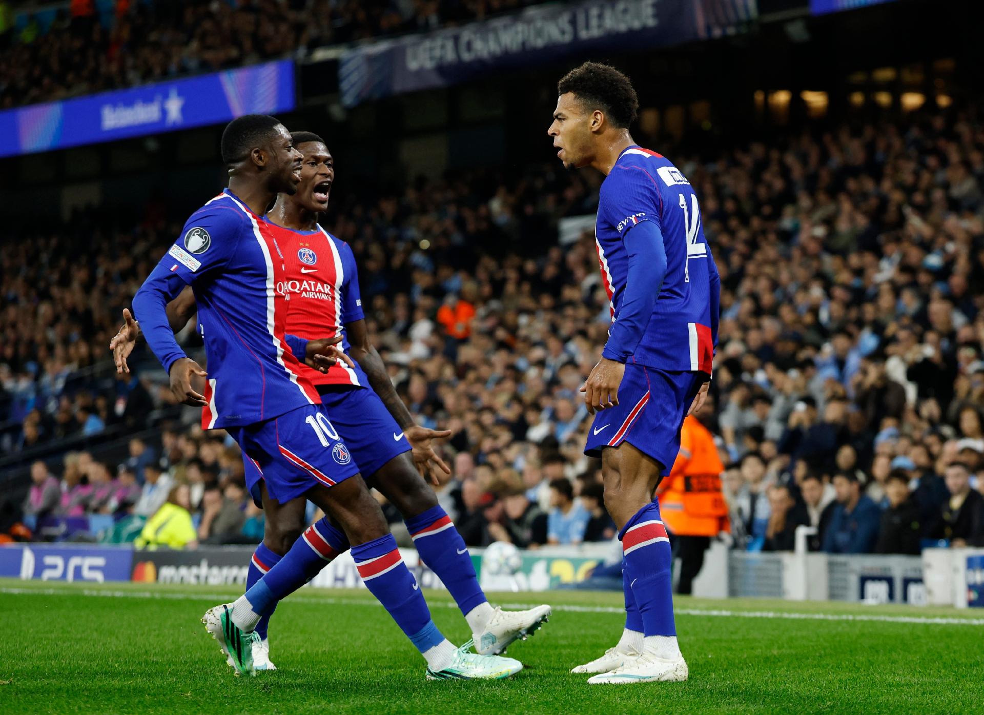 Manchester City x PSG (Foto: Reuters/Jason Cairnduff)
