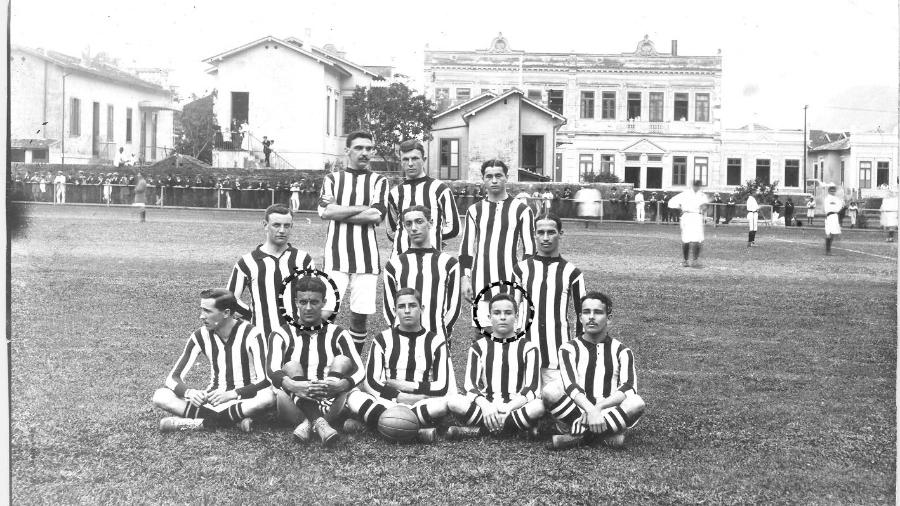 A equipe do Botafogo em 1909 era uma das favoritas ao título do Carioca - Reprodução/Blog História do Futebol