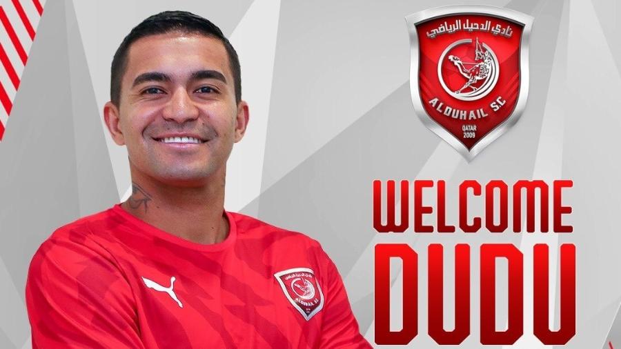 Dudu foi para o Al Duhail, do Qatar, e o Palmeiras abateu parte da dívida com a Crefisa - Divulgação