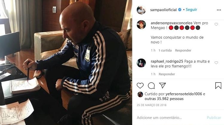 Sampaoli - Reproduction / Instagram - Reproduction / Instagram