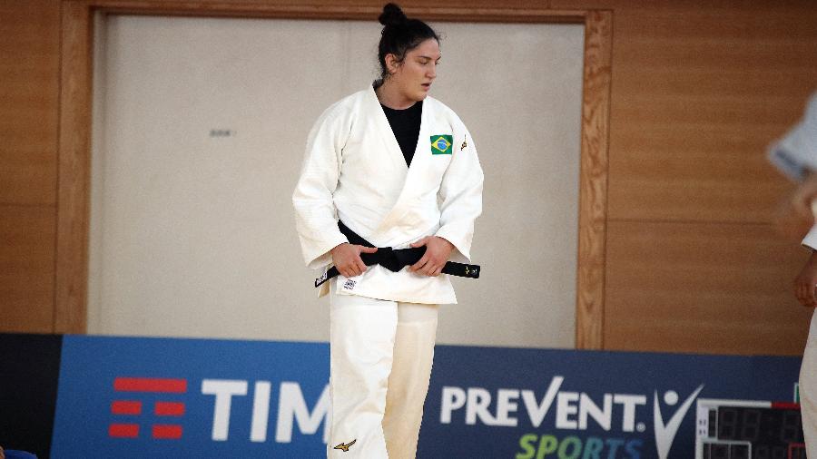 Judoca brasileira Mayra Aguiar em treino no Japão - Gaspar Nóbrega/COB