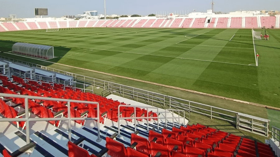 Estádio Grand Hamad, no Qatar, pertence ao Al Arabi e é onde a seleção vai treinar para a Copa - Reprodução