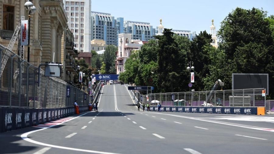 Trecho do Circuito Urbano de Baku, que recebe o GP do Azerbaijão de Fórmula 1 - Bryn Lennon/Formula 1 via Getty Images