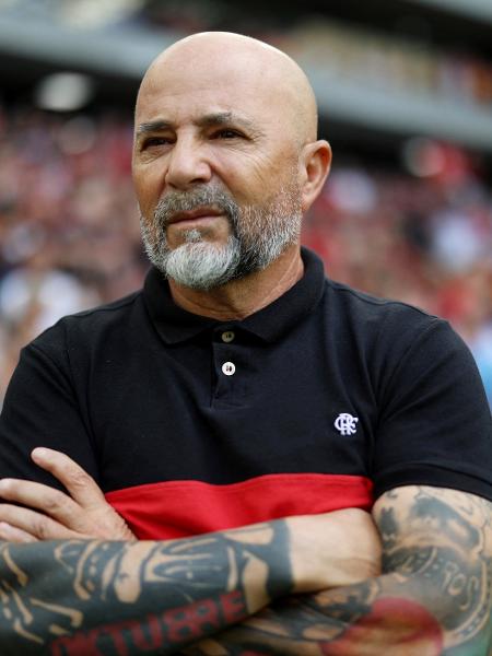 Sampaoli, técnico do Flamengo, durante a partida contra o Athletico-PR, pelo Brasileirão - Rodolfo Buhrer/Reuters