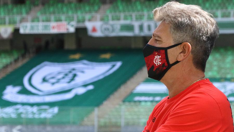 Técnico do Flamengo, Renato Gaúcho tem poupado jogadores a depender dos compromissos do Flamengo - Fernando Moreno/AGIF