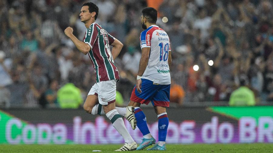 Paulo Henrique Ganso comemora gol do Fluminense contra o Fortaleza pela Copa do Brasil - Thiago Ribeiro/AGIF