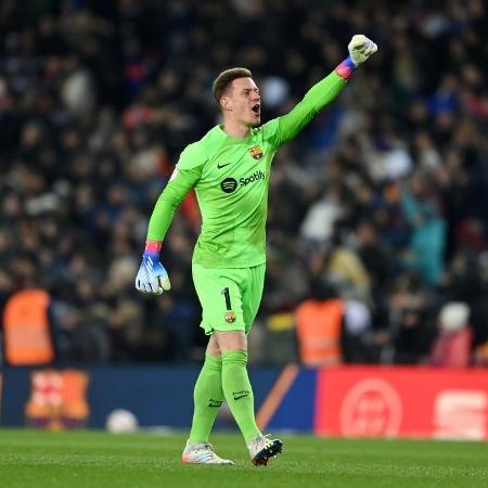 O goleiro Ter Stegen durante a partida entre Barcelona e Real Sociedad na Copa do Rei - David Ramos/Getty Images