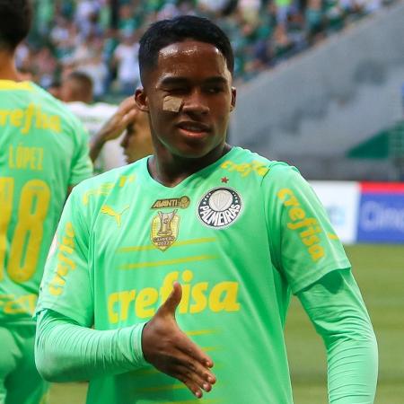 Endrick marcou para o Palmeiras no jogo contra o Cuiabá, válido pelo Campeonato Brasileiro - TOMZÉ FONSECA/FUTURA PRESS/FUTURA PRESS/ESTADÃO CONTEÚDO