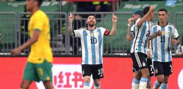 Com gol de Messi em sua milésima partida, Argentina bate Austrália