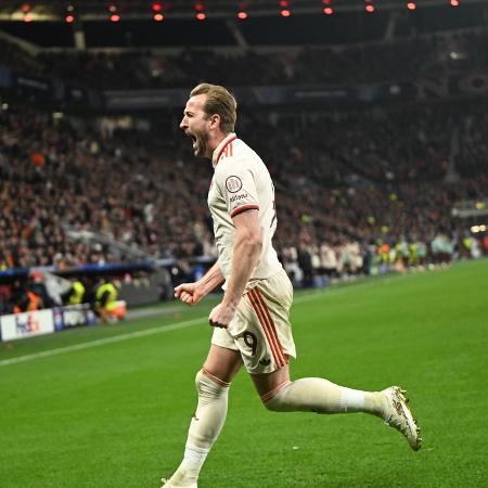 Harry Kane marcou na vitória do Bayern de Munique sobre o Bayer Leverkusen, nas oitavas da Champions League