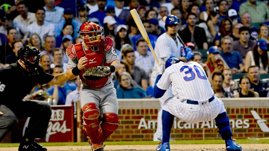 A queda aconteceu no jogo de beisebol entre Chicago Cubs e Cincinnati Reds - Matt Marton-USA TODAY Sports