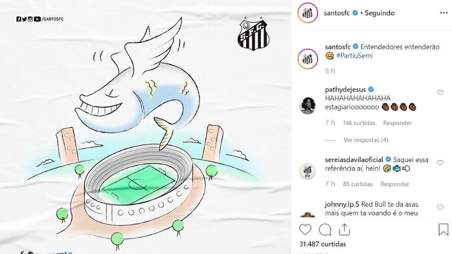 Santos faz brincadeira com Red Bull - Reprodução/Instagram