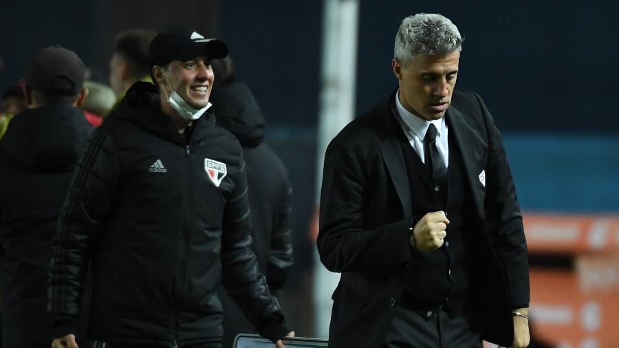 Hernán Crespo comemora gol do São Paulo contra o Racing - Staff Images / CONMEBOL