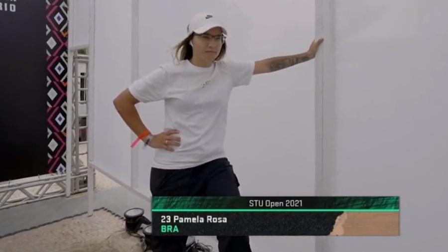 Pâmela Rosa foi a segunda colocada geral da classificatória, apenas atrás de Rayssa Leal - Reprodução/SporTV