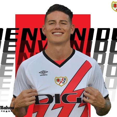 James Rodríguez foi anunciado como reforço do Rayo Vallecano, da Espanha