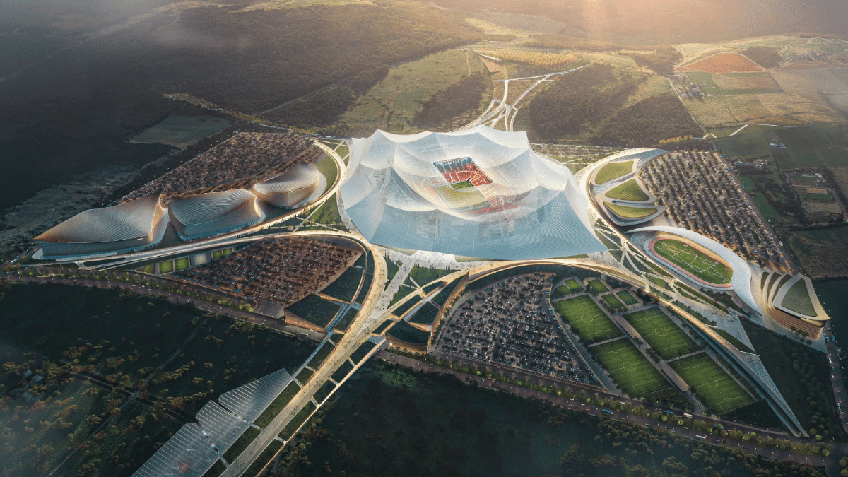 Maior estádio do mundo ganha forma e Marrocos mira final da Copa de 2030