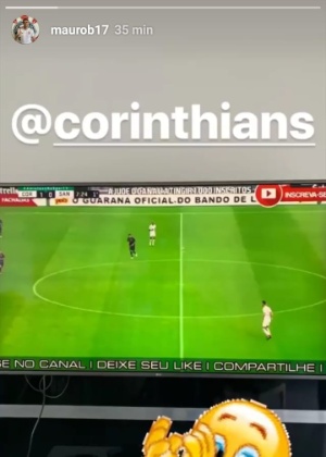 Mauro Boselli assiste a amistoso do Corinthians por link na internet - Reprodução/Instagram - Reprodução/Instagram