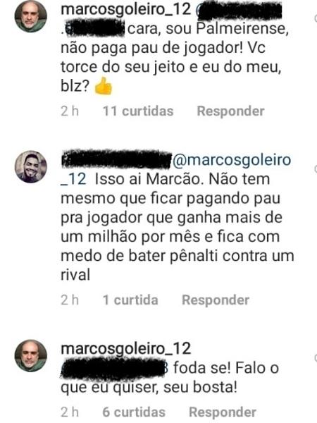 Comentário Marcos - Reprodução/Instagram - Reprodução/Instagram