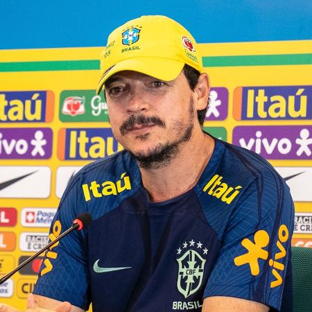 Fernando Diniz concede entrevista coletiva na Granja Comary