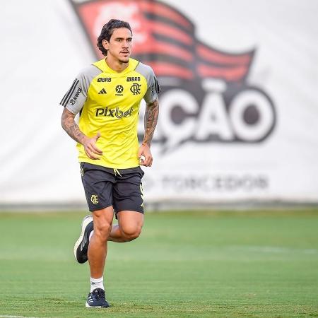 Pedro, na reapresentação do Flamengo, na Gávea