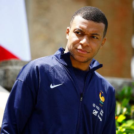 Francês Kylian Mbappé durante a preparação da seleção para a Eurocopa 2024