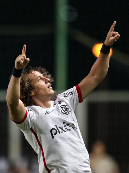 David Luiz comemora do Flamengo sobre o Cruzeiro em duelo do Campeonato Brasileiro