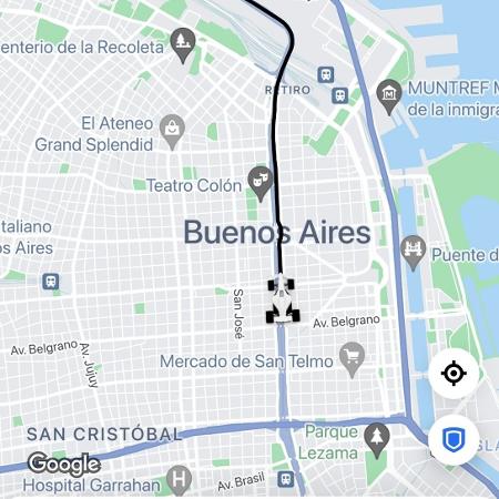 Carrinho do GPS de aplicativo em Buenos Aires é em formato de Fórmula 1 em homenagem ao piloto argentino Franco Colapinto