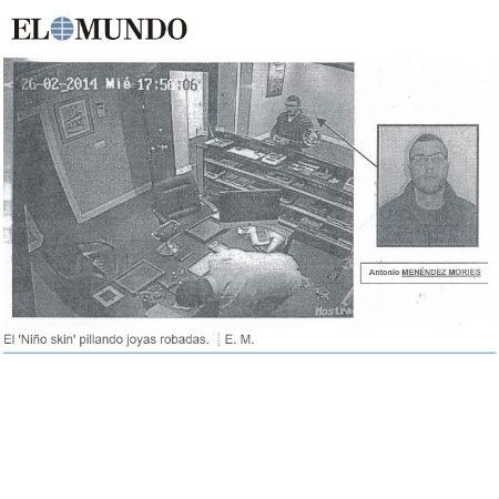 Em 2014, Antonio Menéndez Mories foi identificado durante um assalto a uma residência - Reprodução/El Mundo - Reprodução/El Mundo