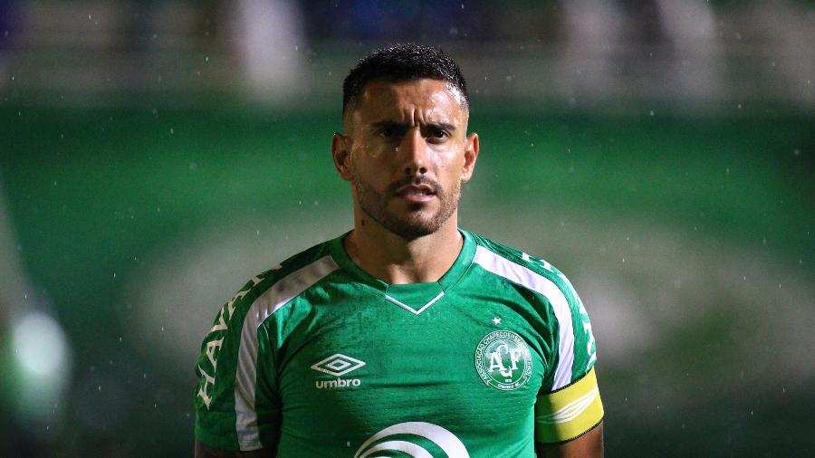 Alan Ruschel, quando era capitão da Chapecoense, no começo da temporada 2020 - Marcio Cunha/Chapecoense