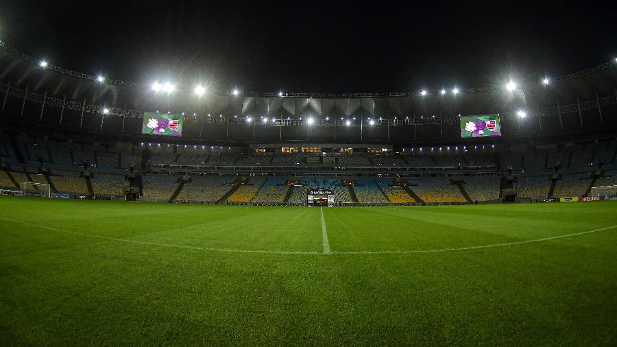 Maracanã vazio no retorno do Campeonato Carioca, que não será exibido pela Globo - Thiago Ribeiro/AGIF