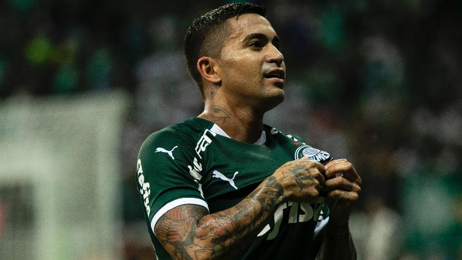 Dudu comemora gol pelo Palmeiras em jogo contra o Guarani, em fevereiro de 2020, no Allianz Parque - Daniel Vorley/AGIF