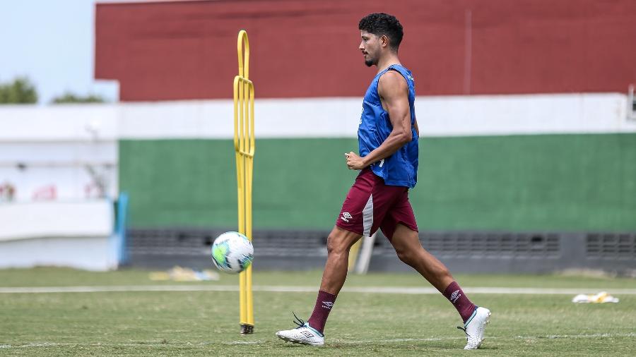 Yuri no treino de hoje (21); volante se recuperou e está liberado para voltar no Fluminense - Lucas Merçon/Fluminense FC