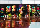 Murais de Ayrton Senna e Pelé; veja obras de Kobra além da quadra de Neymar - Reprodução/Instagram
