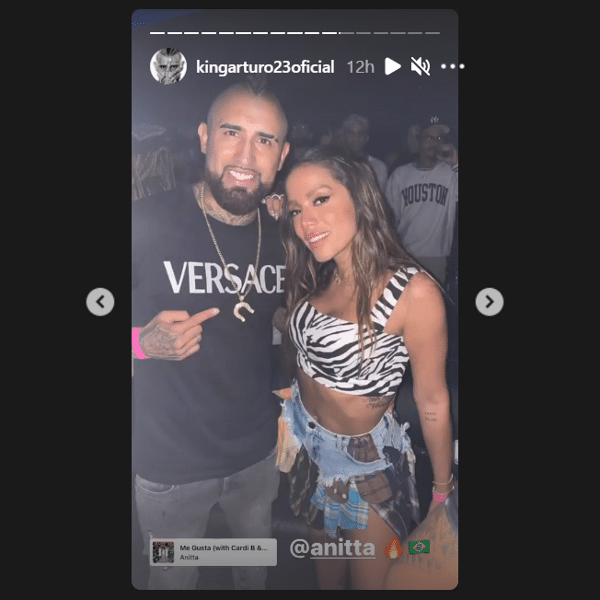 Anitta e Vidal estavam na mesma festa em Miami