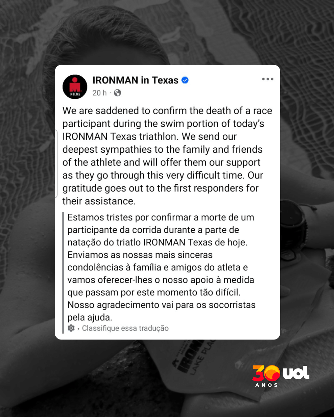 Triatleta brasileira morre durante etapa do Ironman no Texas 3 - undefined