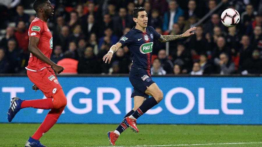 Di María marcou dois na partida contra o Dijon pela Copa da França -  Philippe LOPEZ / AFP