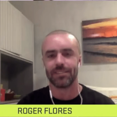 Roger Flores com novo visual no Boleiragem Chinelinho - Reprodução/SporTV