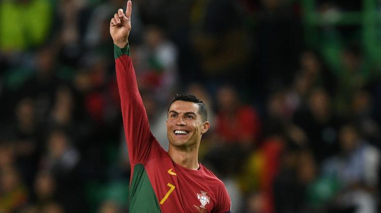 Cristiano Ronaldo durante jogo entre Portugal e Liechtenstein na 1ª rodada das Eliminatórias da Euro 2024