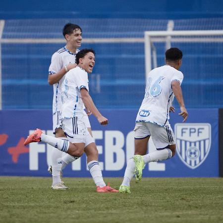 Jogadores do Cruzeiro comemoram gol marcado sobre o Bahia na Copinha - Igor do Vale/Ag. Paulistão