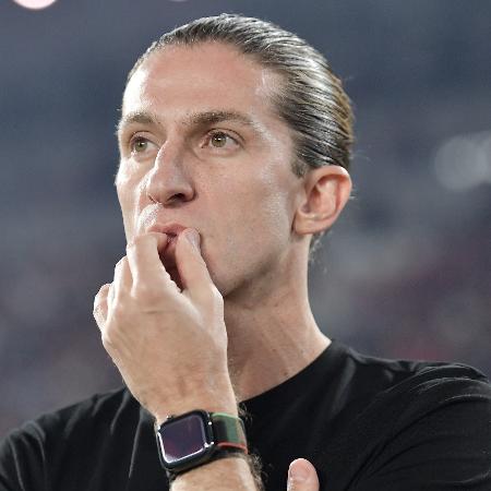 Filipe Luís, técnico do Flamengo, durante jogo contra o Atlético-MG na Copa do Brasil - Thiago Ribeiro/AGIF