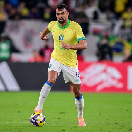 Fabrício Bruno em ação pela seleção brasileira na derrota para o Japão, em amistoso internacional disputado em Tóquio