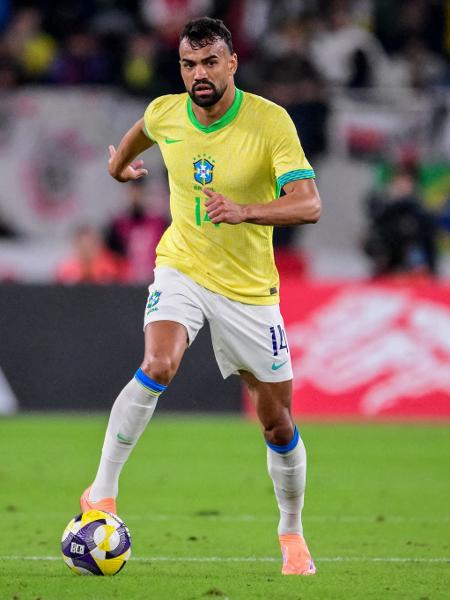 Fabrício Bruno em ação pela seleção brasileira na derrota para o Japão, em amistoso internacional disputado em Tóquio