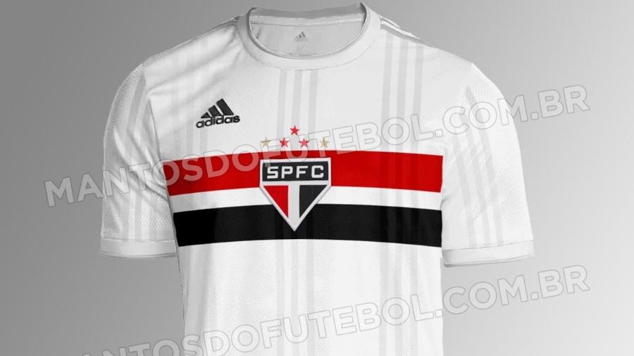 Simulação mostra como deve ser o novo uniforme principal do São Paulo - Simulação/Mantos do Futebol